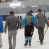 Obrien goes off ice